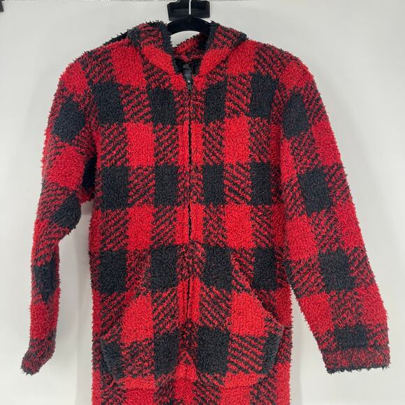 SKIMS Pants - SKIMS Cozy Knit Red Black Buffalo Plaid Onesie Unisex Size Small / Medium